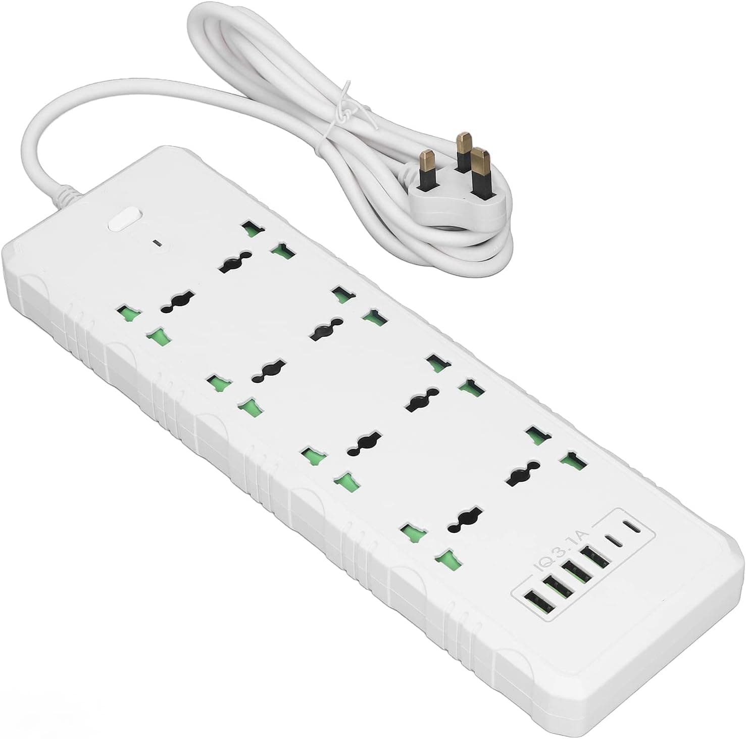 MULTI-PLUG Three pin plug type -Click-RFL, 5 Socket, 5 M