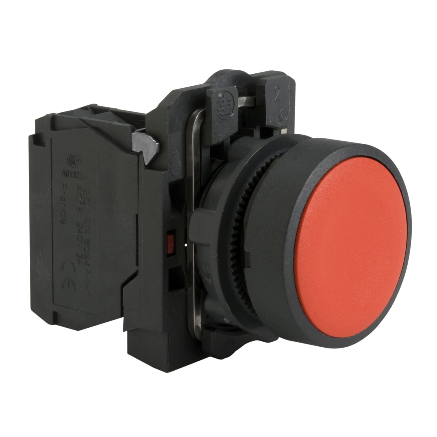 PUSH SWITCH-24V DC,22 MM, Schneider, Plastic Body
