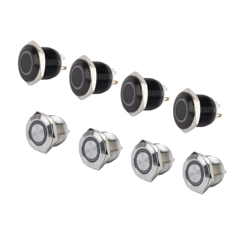 PUSH SWITCH-220V AC,22 MM, Schneider, Metal Body with Lamp
