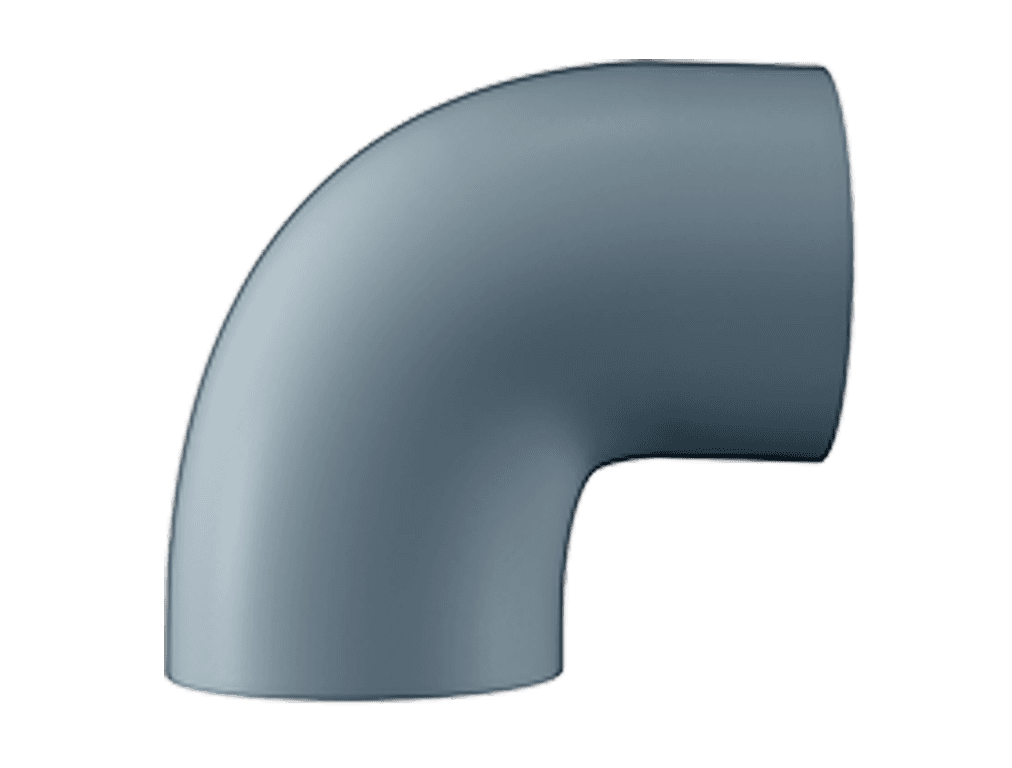 PVC ELBOW 1 INC, Off White-RFL, (Actual size 1", but print in body 3/4")