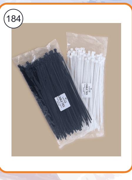 CABLE TIE 250 MM, White colour (RM, Thickness-5mm)